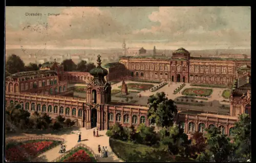 AK Dresden, Ansicht des Zwingers