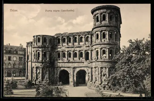 AK Trier, Porta nigra von der Landseite