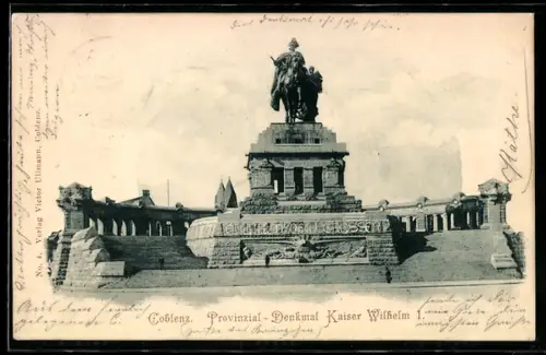 AK Coblenz, Provinzial-Denkmal von Kaiser Wilhelm I.