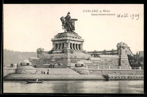 AK Coblenz am Rhein, Denkmal von Kaiser Wilhelm I.