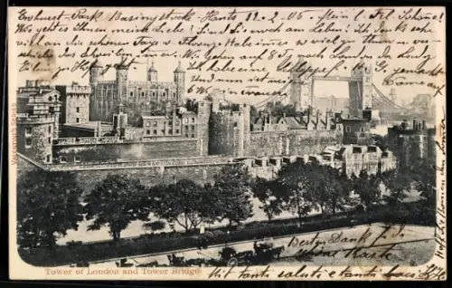 AK London, The Tower of London and Tower Bridge