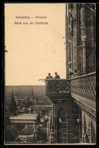 AK Strassburg, Münster, Blick von der Plattform