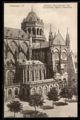 AK Strassburg i. E., Münster, Romanischer Teil