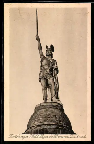 AK Grotenburg /Teutoburger Wald, Figur des Hermanns-Denkmals 1927