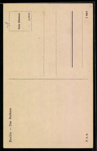 AK Berlin, Rathaus mit Strassenpartie