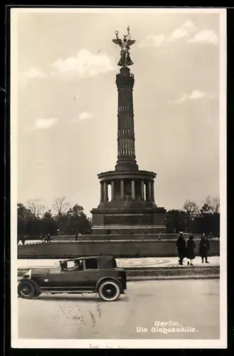 AK Berlin, Siegessäule mit Strassenpartie