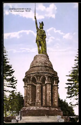 AK Detmold, Hermannsdenkmal im Teutoburger Wald