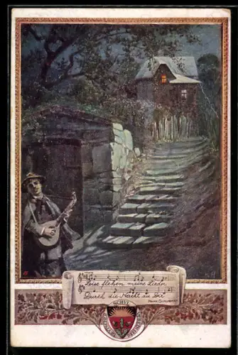 AK Deutscher Schulverein Nr. 445: Leise flehen meine Lieder durch die Nacht zu Dir