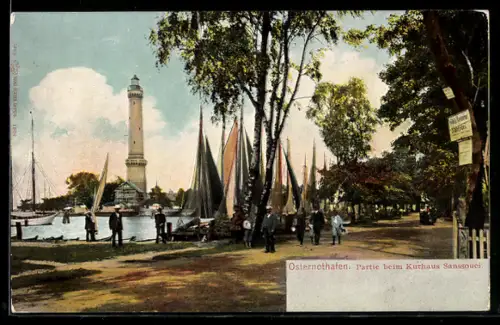 AK Osternothafen, Partie beim Kurhaus Sanssouci