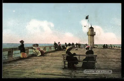 AK Blankenberghe, A Bout de L`Estacade, Leuchtturm