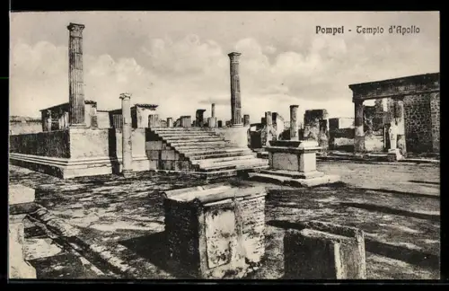 AK Pompei, Templo d`Apollo, Ausgrabung