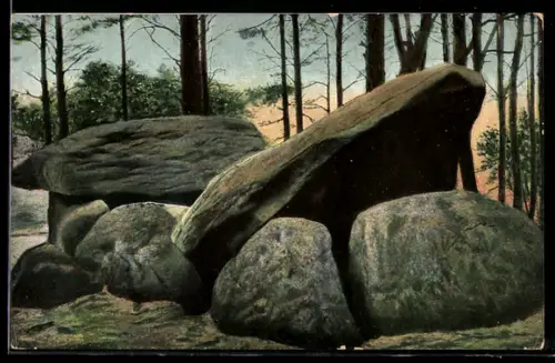 AK Fallingbostel, Siebensteinhäuser Hünengrab, Ausgrabung