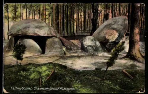 AK Siebensteinhäuser Hünengrab in Fallingbostel