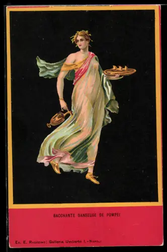 AK Pompei, Bacchante danseuse, Ausgrabung