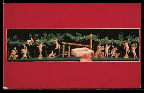 AK Engel beim Spiel und mit Leitern, Ausgrabung