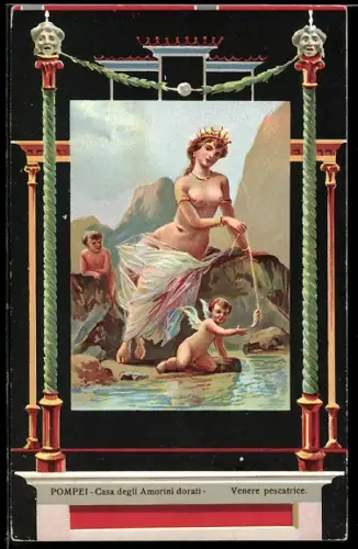 AK Pompei, Casa degli Amorini dorati, Ausgrabung