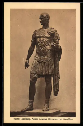 AK Bad Homburg v. d. H., Kastell Saalburg, Kaiser Seurus Alexander im Sacellum