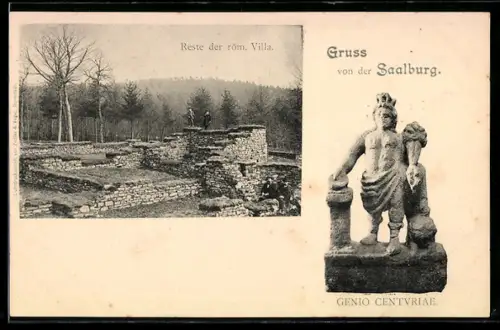 AK Saalburg, Reste der römischen Villa, Genio Centvriae