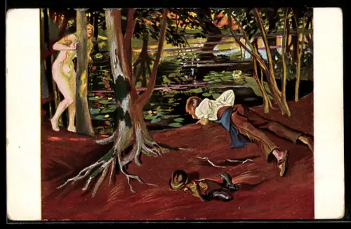 Künstler-AK G. Hirth`s Verlag, Serie: XXVI, 5, Der Nixenweiher