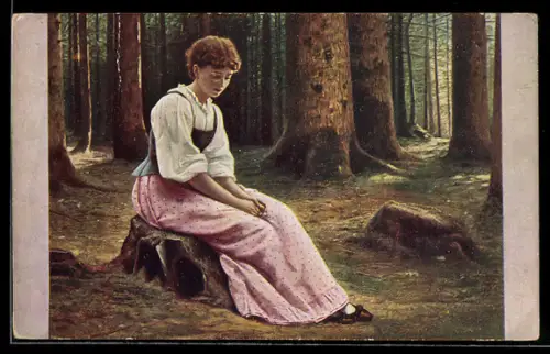 Künstler-AK sign. M. Nonnenbruch: Meine Ruh ist hin