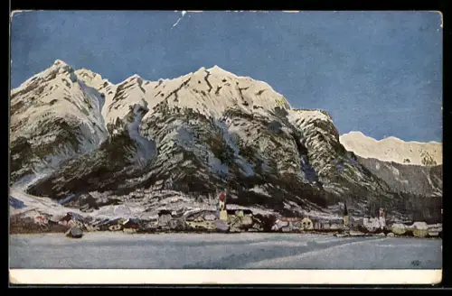 Künstler-AK G.Hirth`s Verlag, Serie XXV, Berg Im Wintertraum