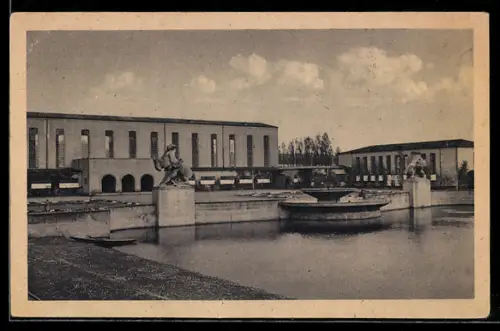 AK Kaiserslautern, Ausstellungsgebäude, Teichpartie