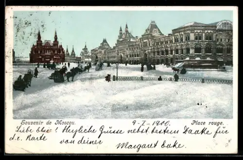 AK Moskau, Place rouge im Winter