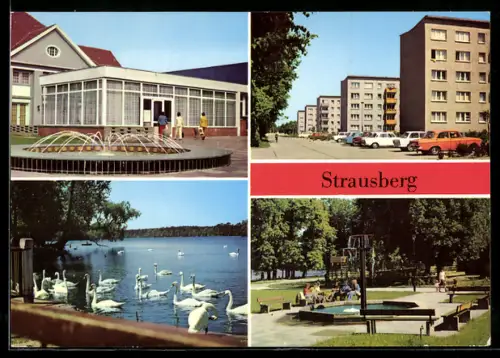 AK Strausberg, Haus der NVA Klub am See, Artur-Becker-Strasse, Fichteplatz
