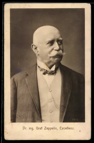 AK Portrait von Dr. ing. Graf Zeppelin