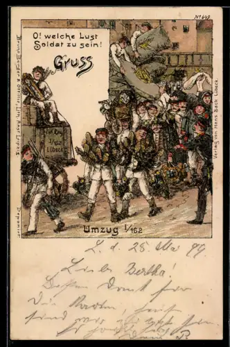 Künstler-AK Bruno Bürger & Ottillie Nr. 649: O! Welche Lust Soldat zu sein!