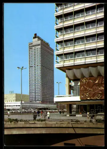 AK Berlin, Blick auf das Interhotel Stadt Berlin