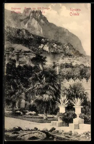 AK Crimee, Aloupka, Vue sur Ai-Petri