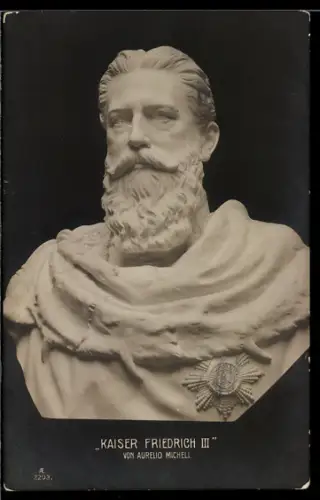 Künstler-AK Kaiser Friedrich Wilhelm III. von Preussen, Büste von Aurelio Micheli