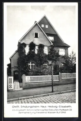AK Bad Salzuflen, Hotel Haus Hedwig-Elisabeth, Christl. Erholungsheim, Inh. Elisabeth Schimmelfennig