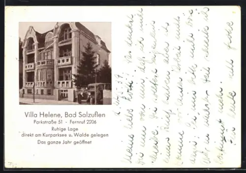 AK Bad Salzuflen, Hotel Villa Helene, Parkstrasse 51