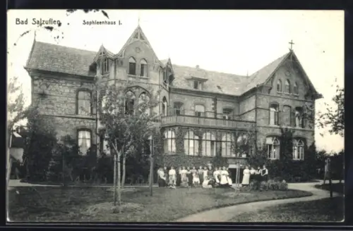 AK Bad Salzuflen, Partie am Kurhotel Sophienhaus I