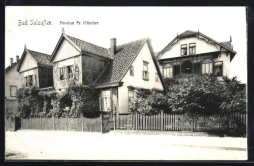 AK Bad Salzuflen, Hotel Pension Fr. Günter mit Garten