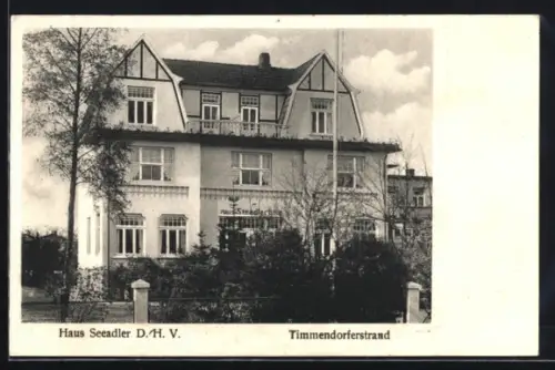 AK Timmendorferstrand, Hotel Haus Seeadler D. H. V. mit Garten