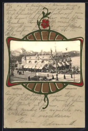 Passepartout-AK Hamburg-Neustadt, Alsterpavillon