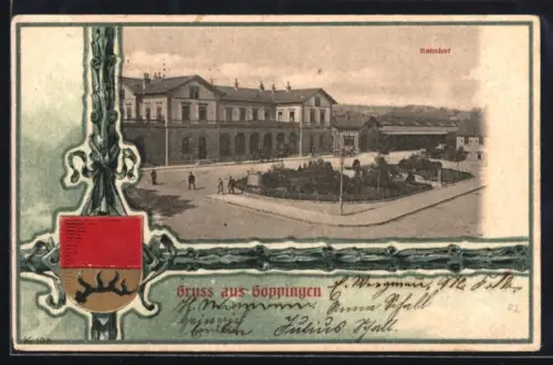 AK Göppingen, Bahnhof, Passepartout