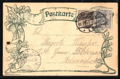 AK Hamburg-Harburg, Rathausplatz mit Rathaus, Wappen