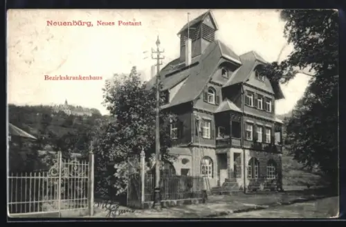 AK Neuenbürg, Neues Postamt, Bezirkskrankenhaus