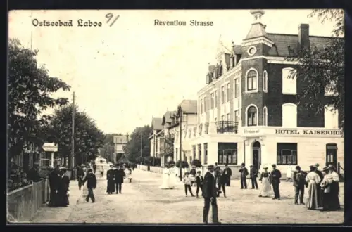 AK Laboe, Hotel Kaiserhof in der Reventlou Strasse