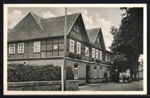 AK Eystrup, Gasthaus Fritz Block mit Strassenpartie