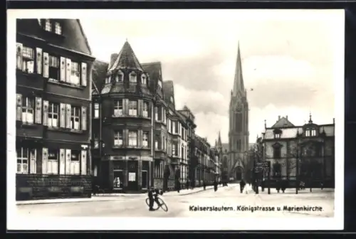 AK Kaiserslautern, Königstrasse und Marienkirche