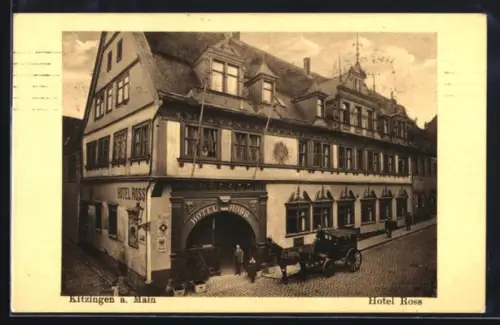 AK Kitzingen a. Main, Hotel Ross, Bes. Wilh. Edelmann
