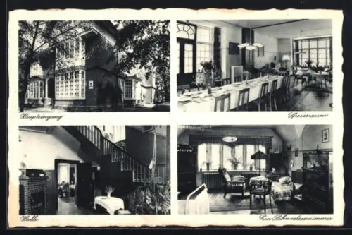 AK Gotha, Hotel Viktoria-Adelheid-Haus, Speiseraum, Haupteingang, Halle