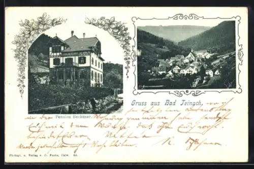 AK Bad Teinach, Hotel Pension Bechtner, Teilansicht