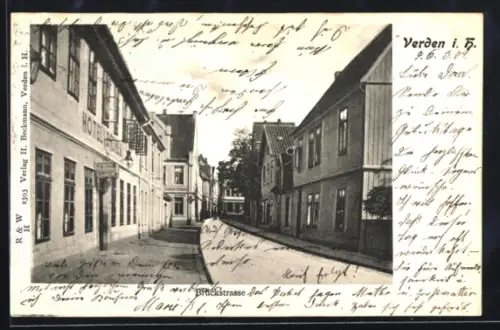 AK Verden i. H., Hotel Bremen in der Brückstrasse