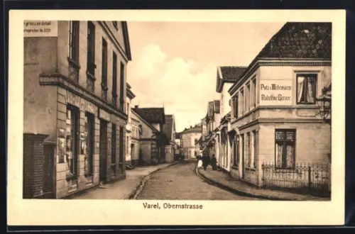 AK Varel, Putz- und Modewaren Rudolfine Berner in der Obernstrasse